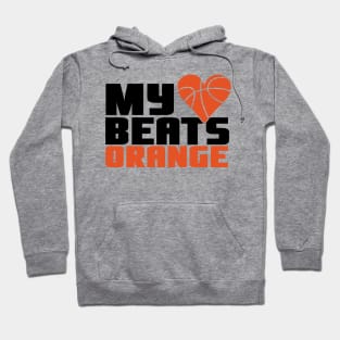 My heart beats orange Hoodie